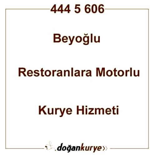 Beyo�lu Restoranlara Motorlu Kurye Kiralama